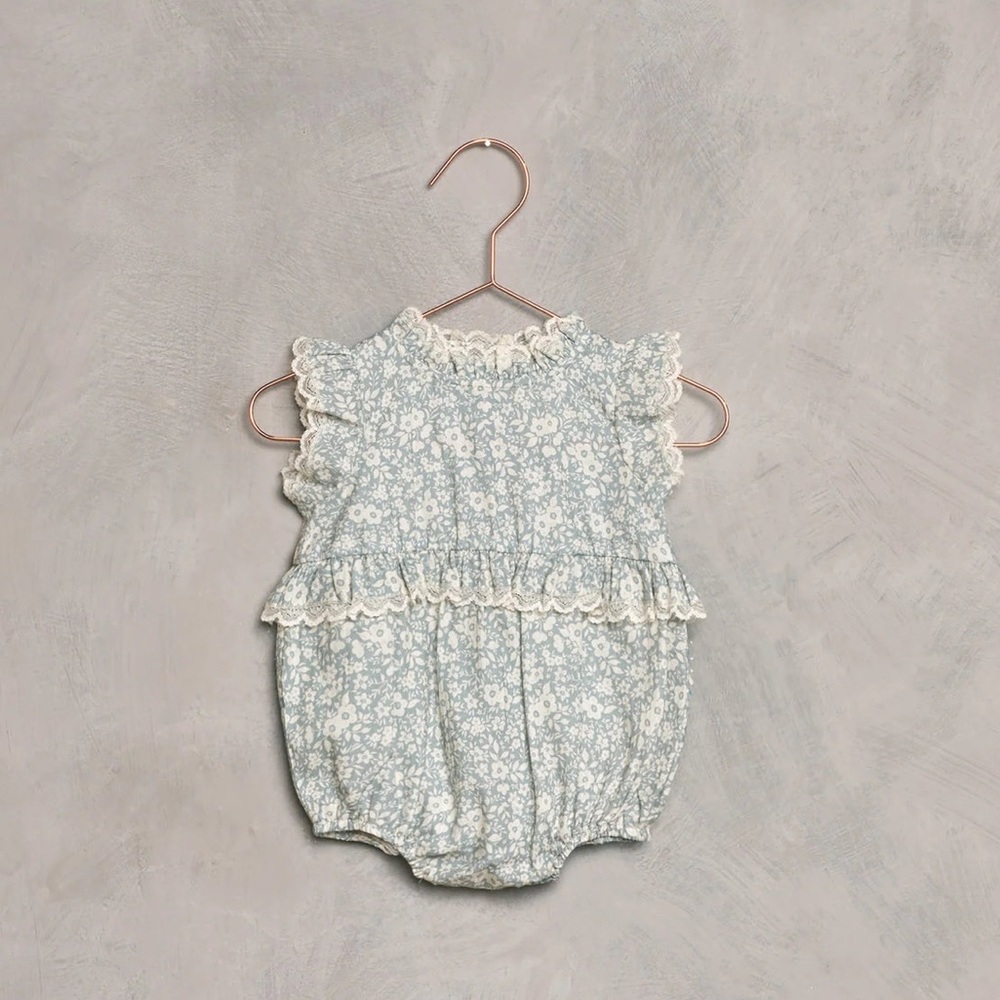 Noralee Alice Romper Blue Florette